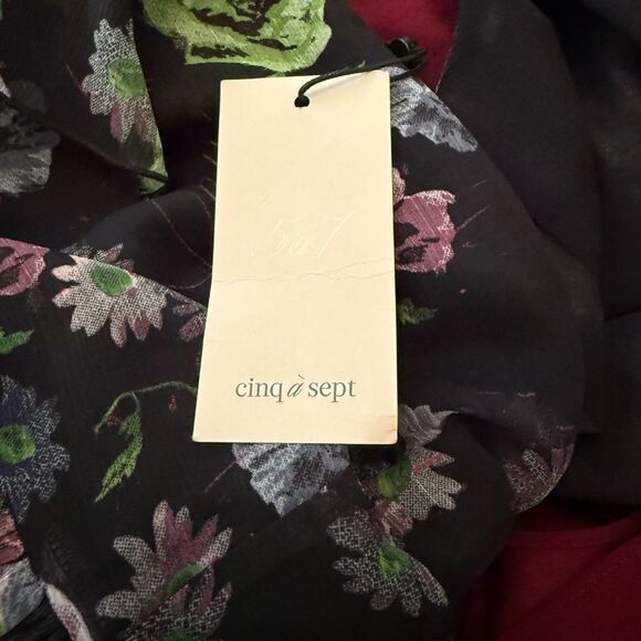 NWT Cinq à Sept Midi | Laure Dress Midnight Multi size 8-D7 - Picture 7 of 7